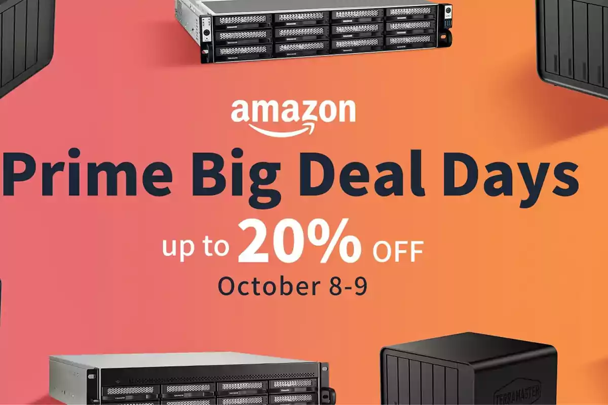 Promoción de Amazon Prime Big Deal Days con descuentos de hasta el 20% los días 8 y 9 de octubre.