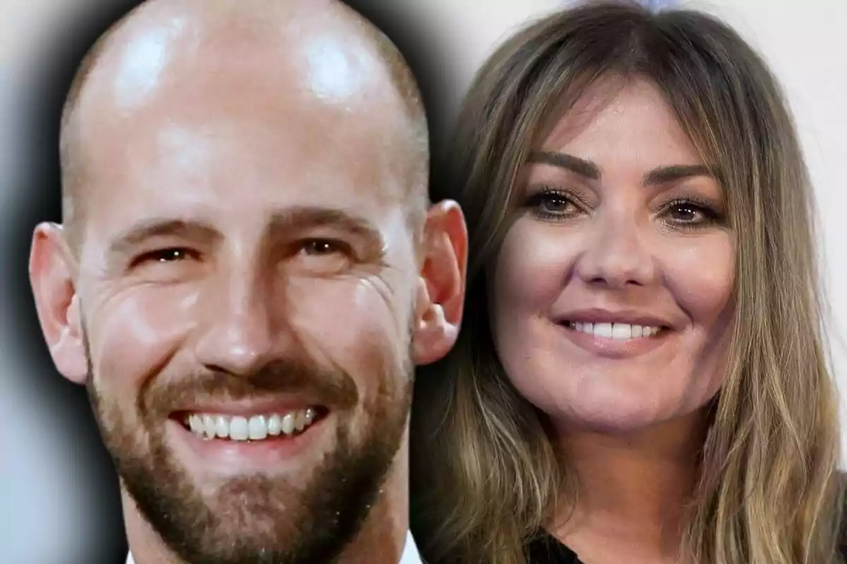 Montaje de fotos de primer plano de Gonzalo Miró y Amaia Montero, ambos sonrientes.