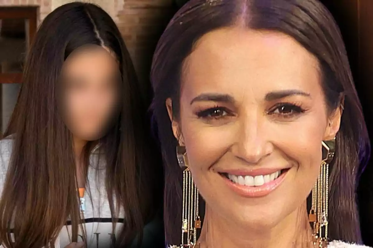 Montaje de fotos de Daniella Bustamante y Paula Echevarría sonriente.