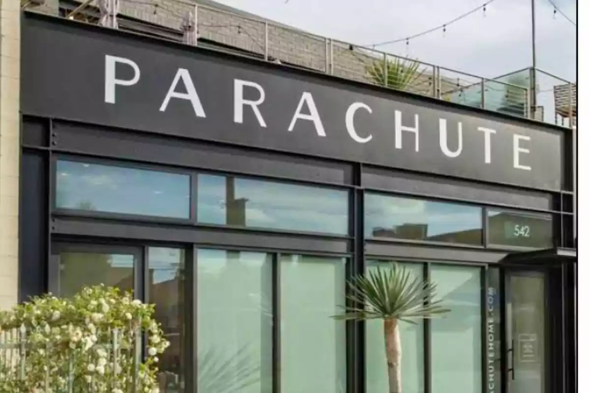 Facade of a modern store with the sign Facade of a modern store with the sign