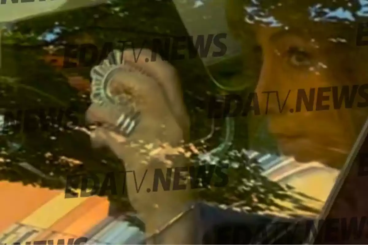 Mujer dentro de un coche mostrando una placa policial a través de la ventana Mujer dentro de un coche mostrando una placa policial a través de la ventana