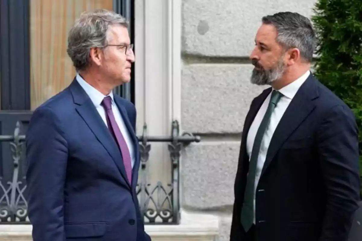 Alberto Núñez Feijóo y Santiago Abascal