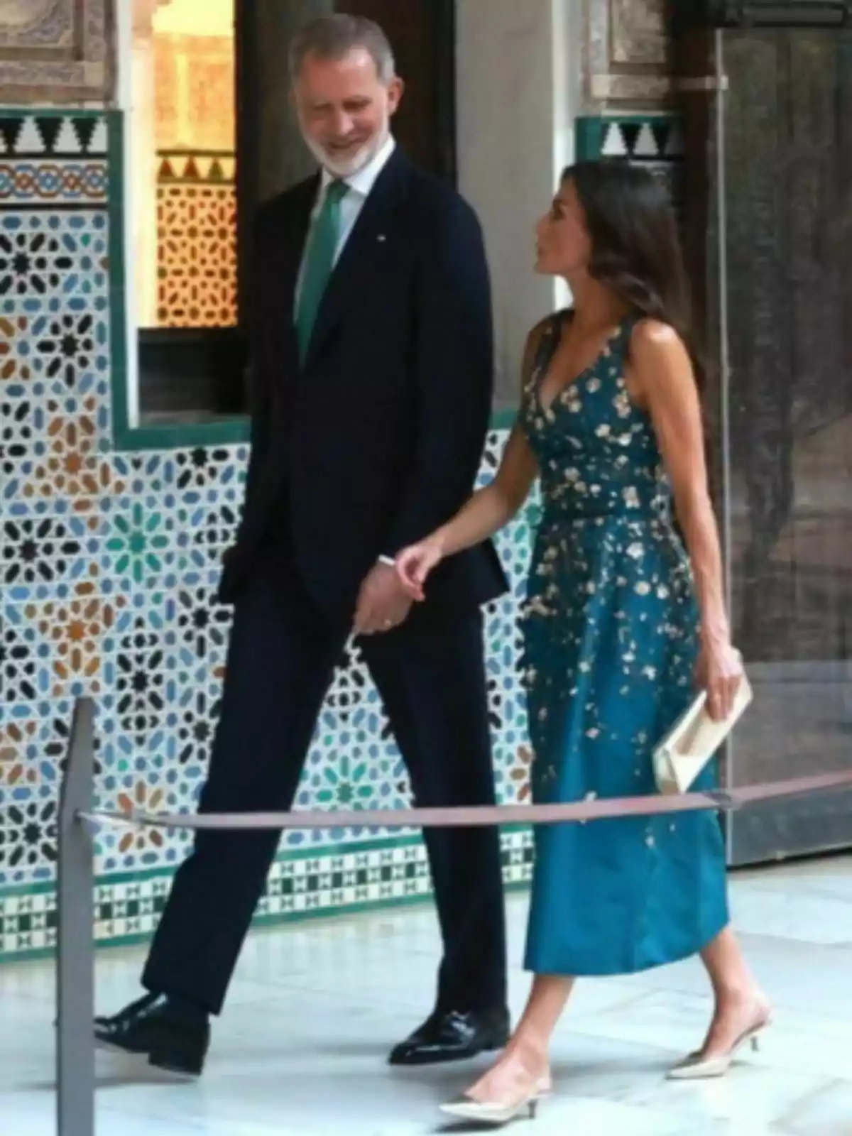 Their Majesties the King and Queen, Don Felipe and Doña Letizia, at the Royal Alcazar to attend the gala dinner they are hosting on the occasion of the Their Majesties the King and Queen, Don Felipe and Doña Letizia, at the Royal Alcazar to attend the gala dinner they are hosting on the occasion of the
