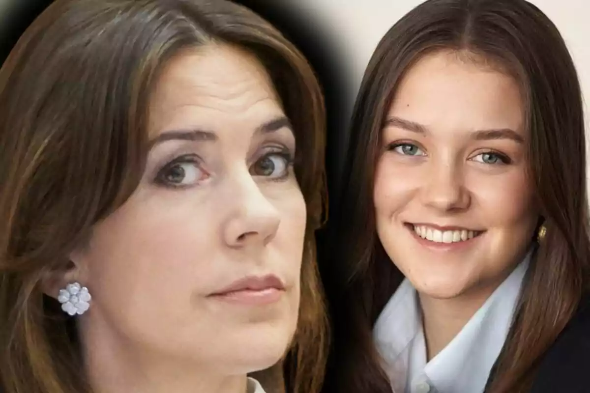Photo montage of Isabella and Mary of Denmark, both in close-up.