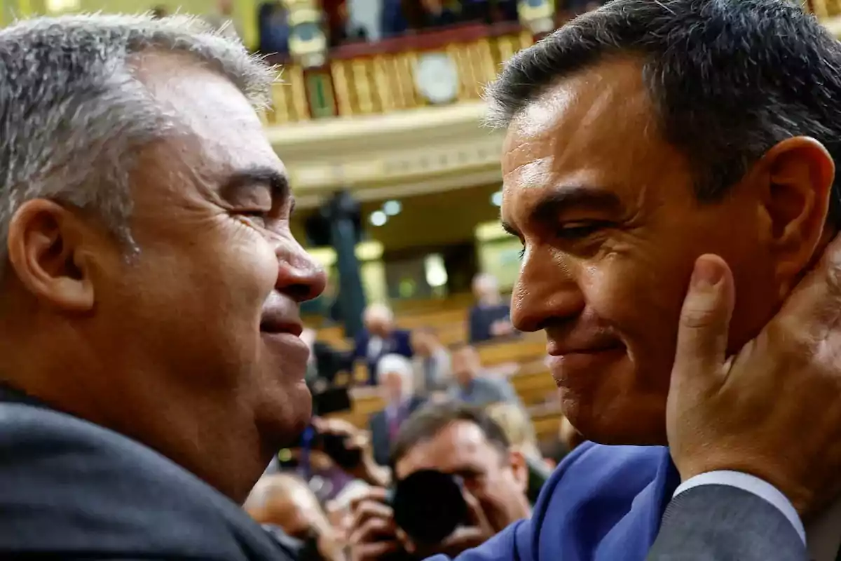 Santos Cerdán y Pedro Sánchez
