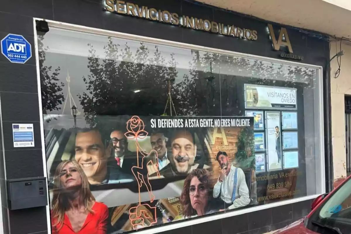 Asturias estalla contra Sánchez con un cartel viral que apunta la corrupción del PSOE