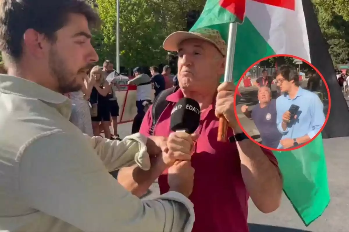 Así fue la agresión a EDATV en La Vuelta ciclista durante el boicot de la izquierda