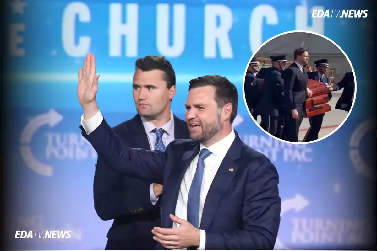 El emotivo gesto del vicepresidente de Estados Unidos con la esposa de Charlie Kirk