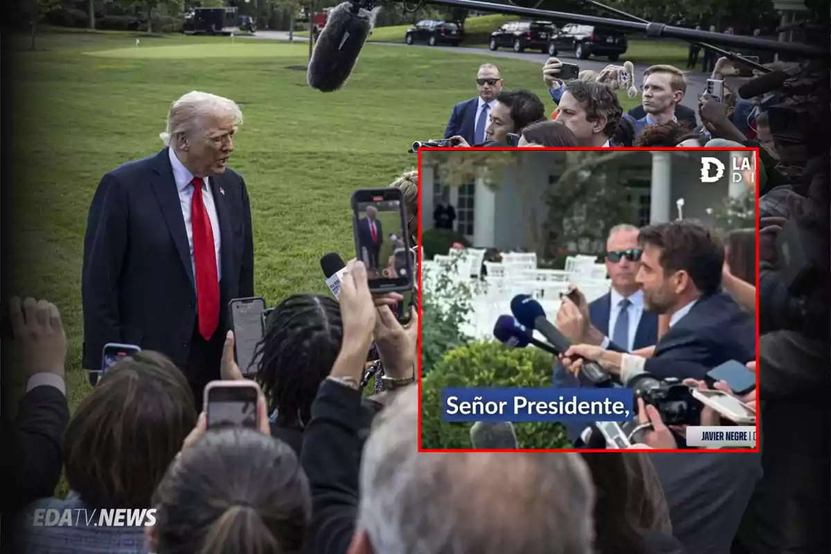 Trump responde a la pregunta de Javier Negre sobre el brutal asesinato de Charlie Kirk