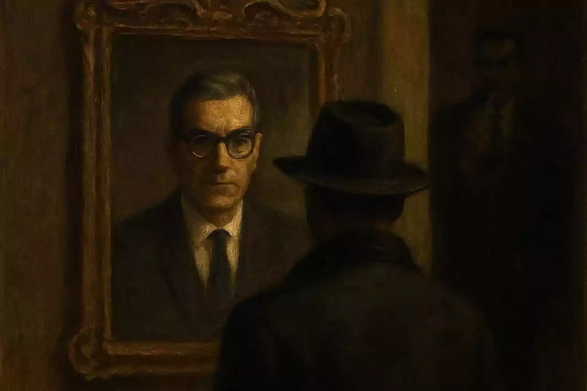 Una mujer hablando en un podio con el sello del Vicepresidente de los Estados Unidos mientras un hombre la observa en el fondo.