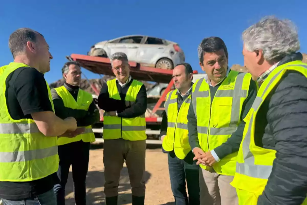 Carlos Mazón, presidente de la Generalitat Valenciana, durante la visita