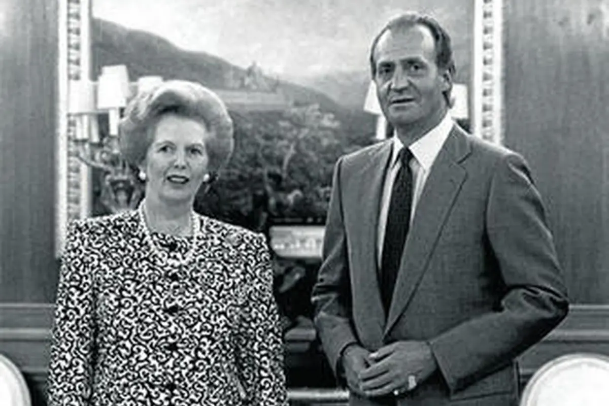 Juan Carlos de Borbón y Margaret Thatcher