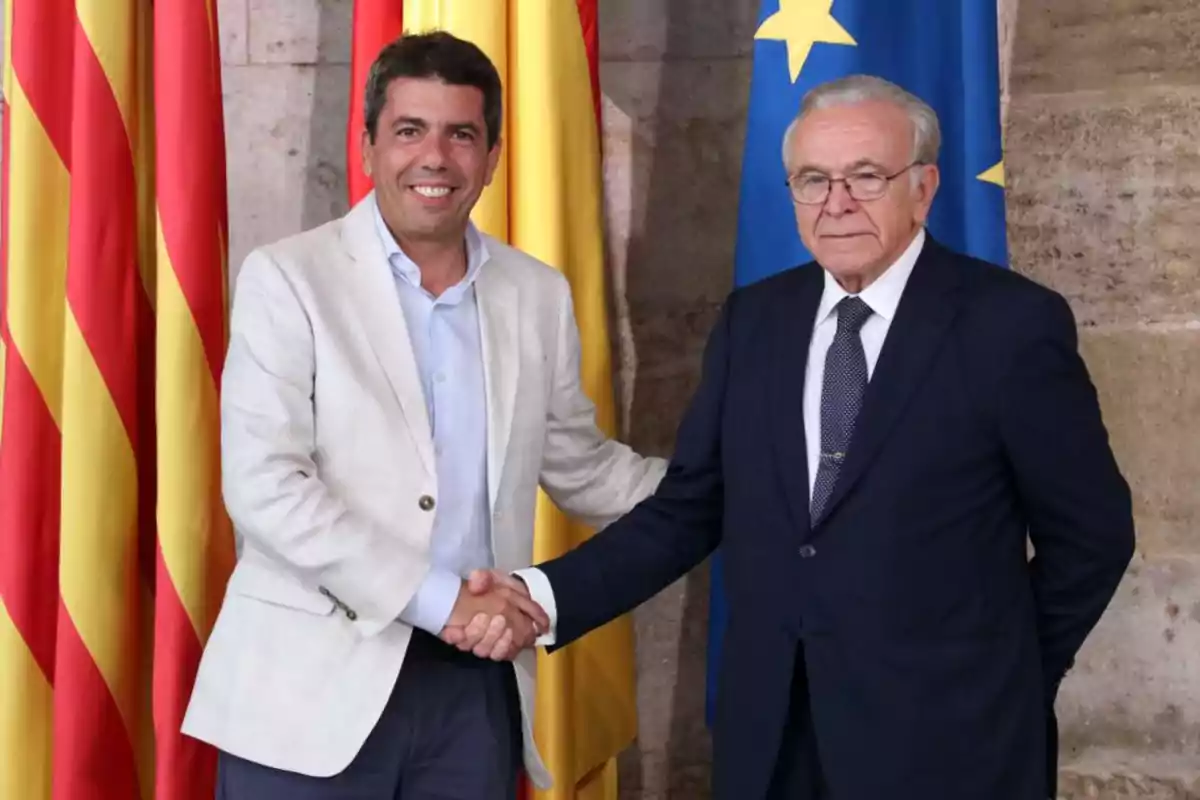 Carlos Mazón junto al presidente de la Fundación ‘la Caixa’, Isidro Fainé