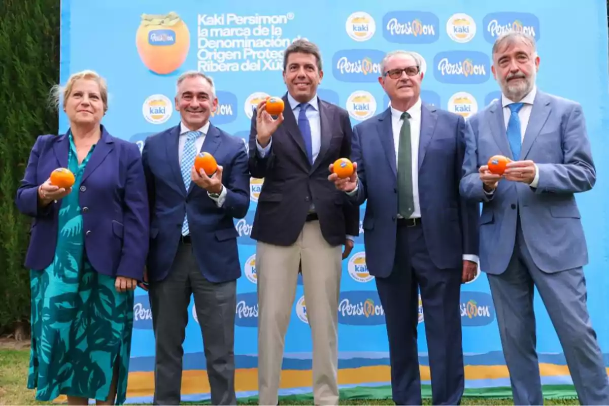 Carlos Mazon en la presentación de la campaña de promoción de la Denominación de Origen Kaki Ribera del Xúquer