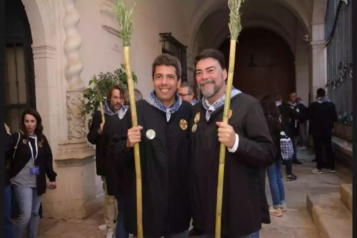 Luis Barcala con Carlos Mazón en la Romería de la Santa Faz