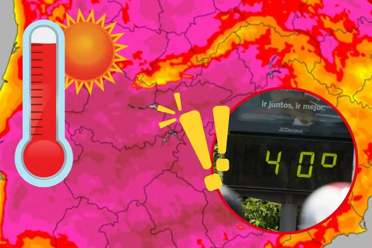 Ola de calor extremo con temperaturas de 40 grados.