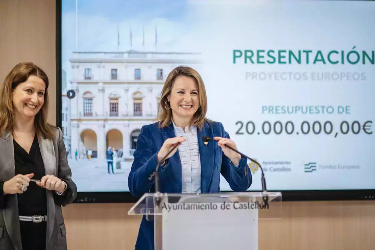 Begoña Carrasco, alcaldesa de Castellón, durante la presentación