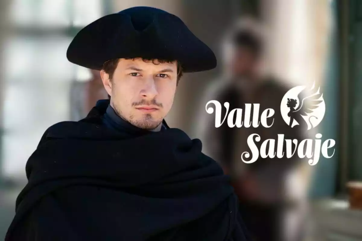 Alejandro Bordanove wearing a black hat and dark cape appears in the image, next to the text "Valle Salvaje."