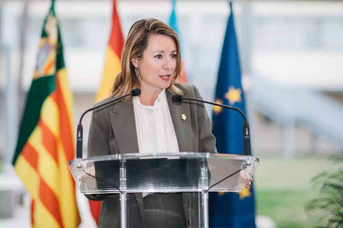 Begoña Carrasco, alcaldesa de Castellón, durante el acto