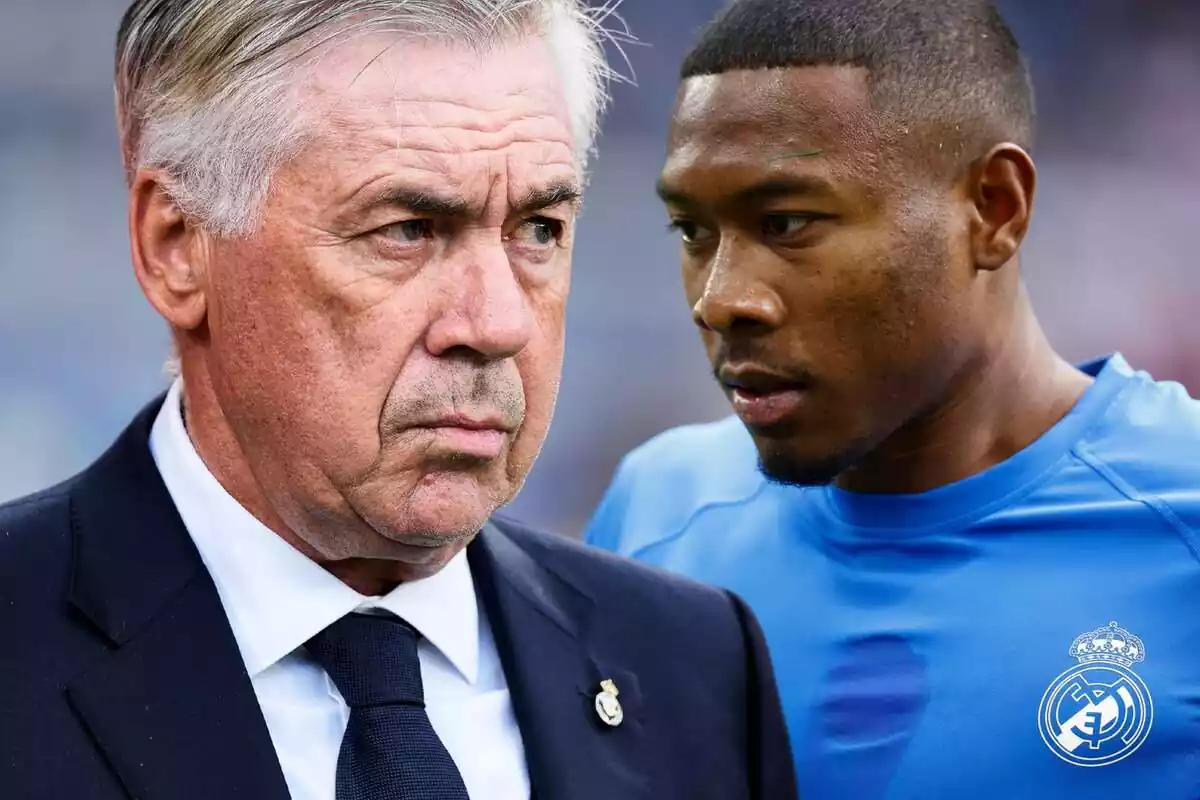 Montaje de Carlo Ancelotti con David Alaba