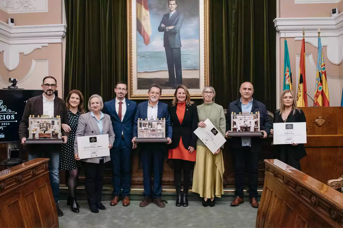 Begoña Carrasco en la Gala de Comercios Veteranos 2024