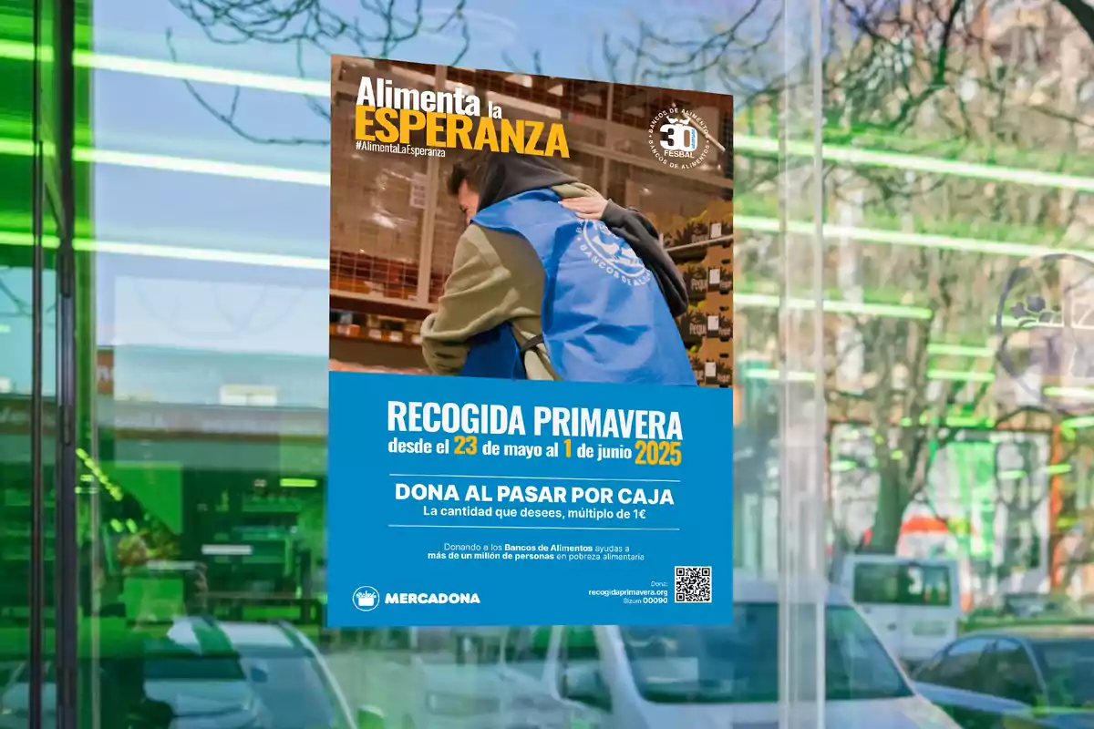 Cartel de Mercadona "Alimenta la Esperanza"