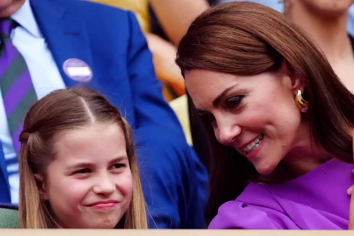 Princess Charlotte with her mother Kate Middleton at Wimbledon in 2024 Princess Charlotte with her mother Kate Middleton at Wimbledon in 2024
