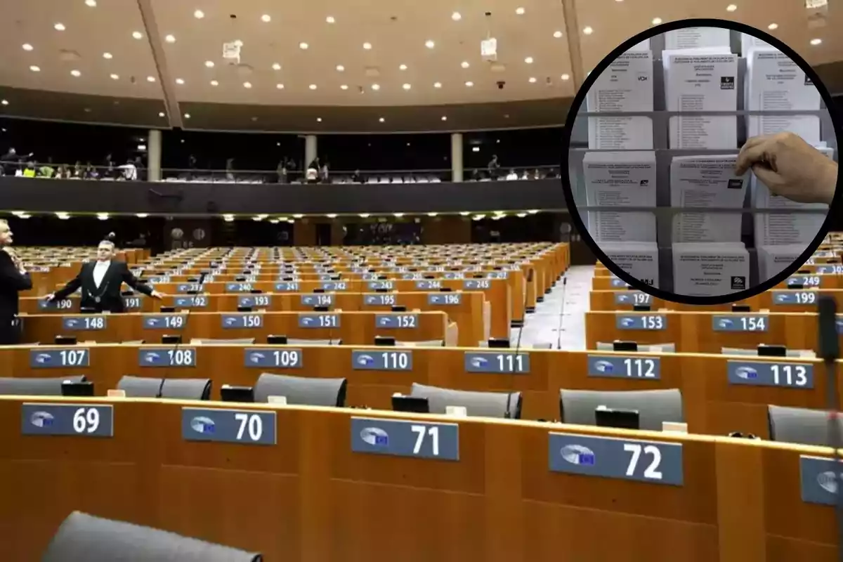 Collage del Parlamento Europeo y listas