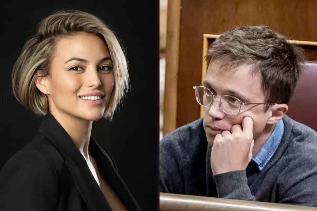 Dos personas en imágenes separadas, una mujer sonriendo con cabello corto y rubio a la izquierda y un hombre con gafas y expresión pensativa a la derecha.