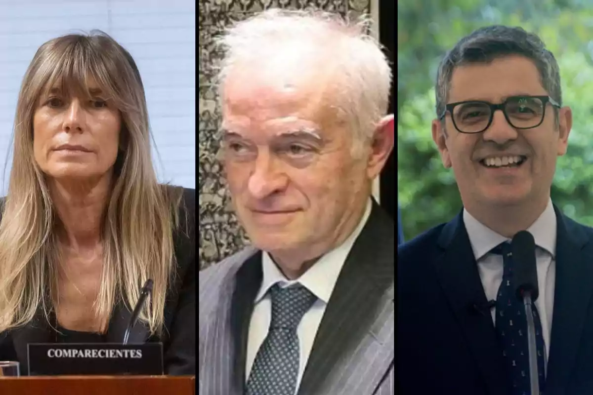 Tres personas en una imagen dividida en tres secciones verticales, cada una mostrando a una persona diferente; la primera persona tiene cabello largo y rubio, la segunda persona tiene cabello canoso y la tercera persona lleva gafas y está sonriendo.