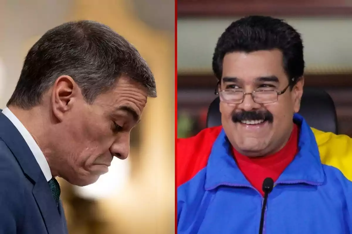 Dos hombres en una imagen dividida, uno con expresión seria y el otro sonriendo con chaqueta colorida