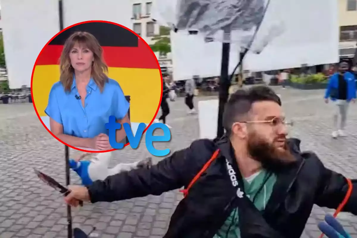 Collage de TVE y el atentado en Alemania