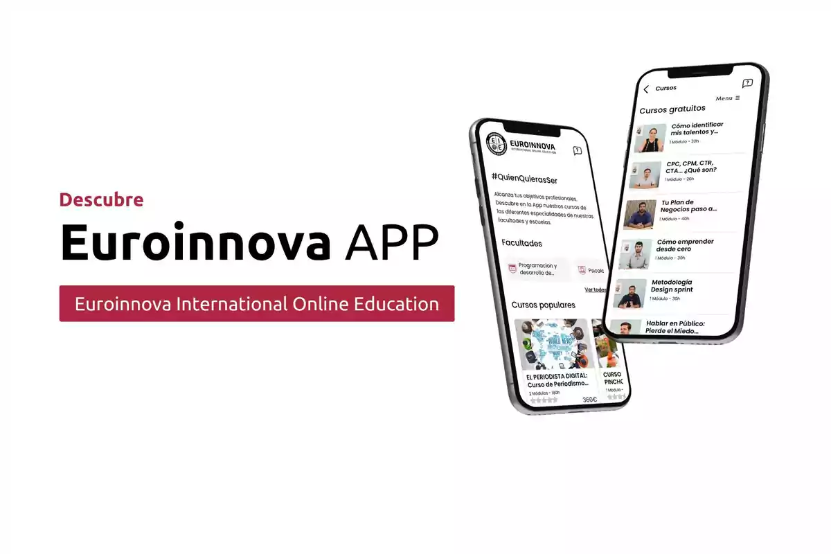 Descubre la Euroinnova APP, Euroinnova International Online Education, con cursos gratuitos y populares disponibles en tu móvil.