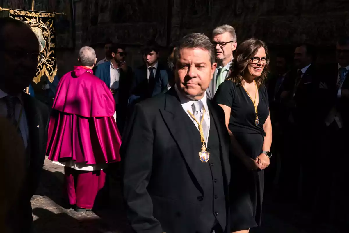 El presidente de Castilla-La Mancha, Emiliano García-Page, durante la celebración Corpus Christi 2024