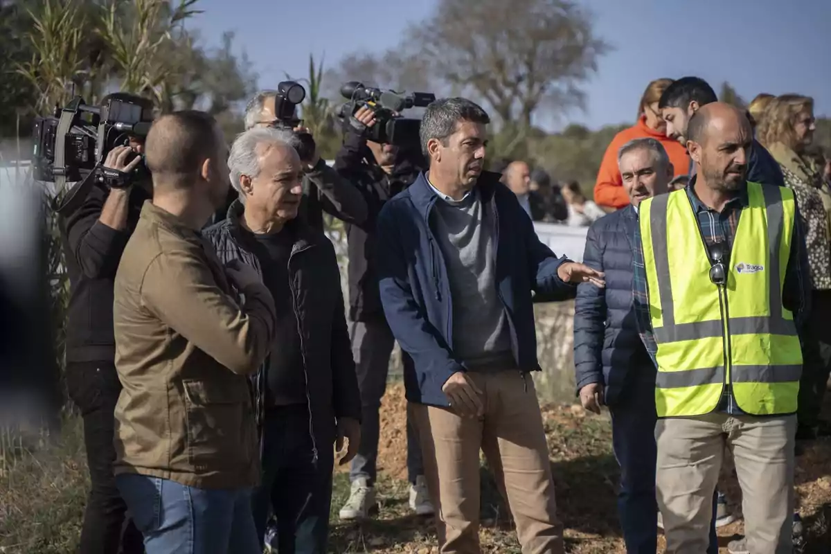 Carlos Mazón, presidente de la Generalitat Valenciana, en su visita a Utiel