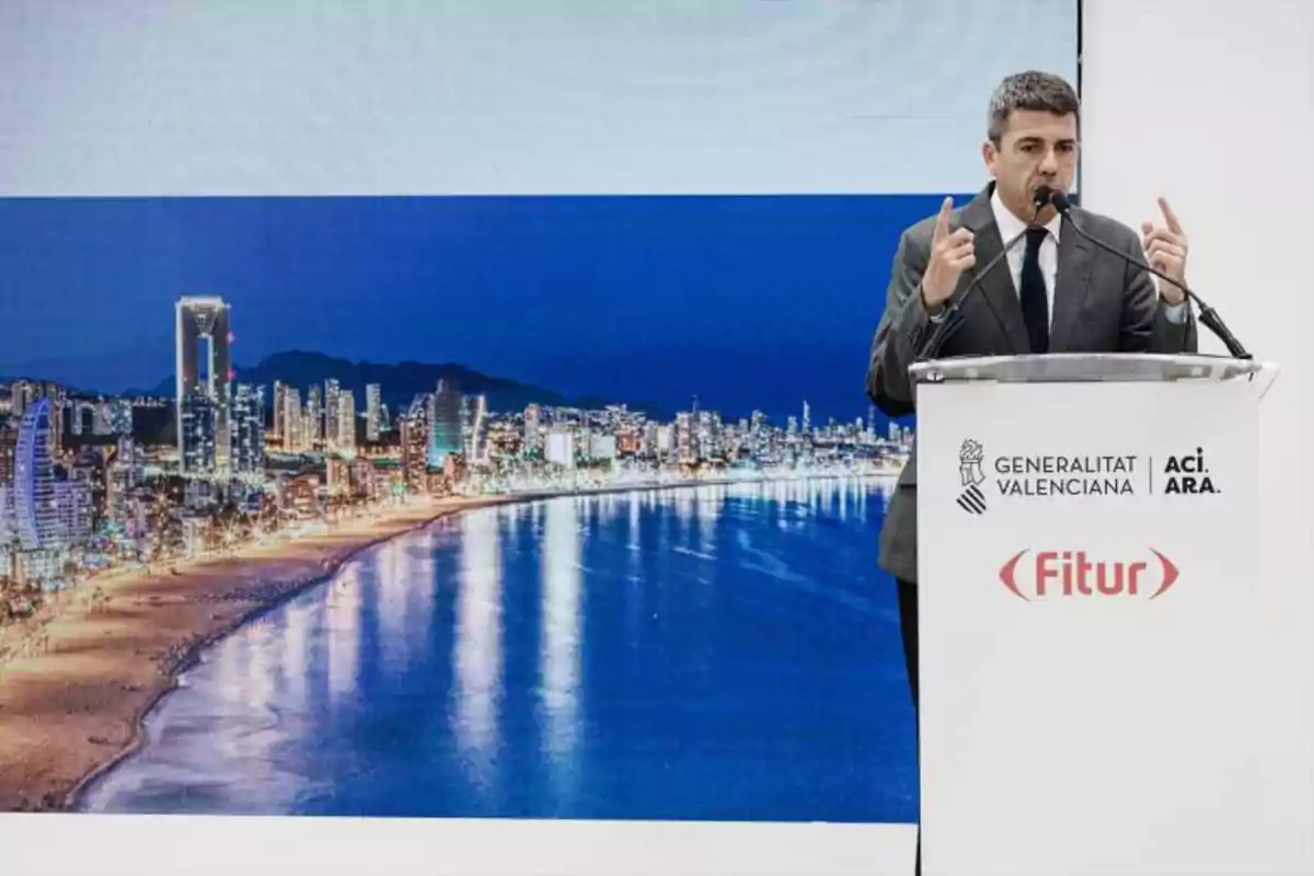 Carlos Mazón, presidente de la Generalitat Valenciana, en Fitur