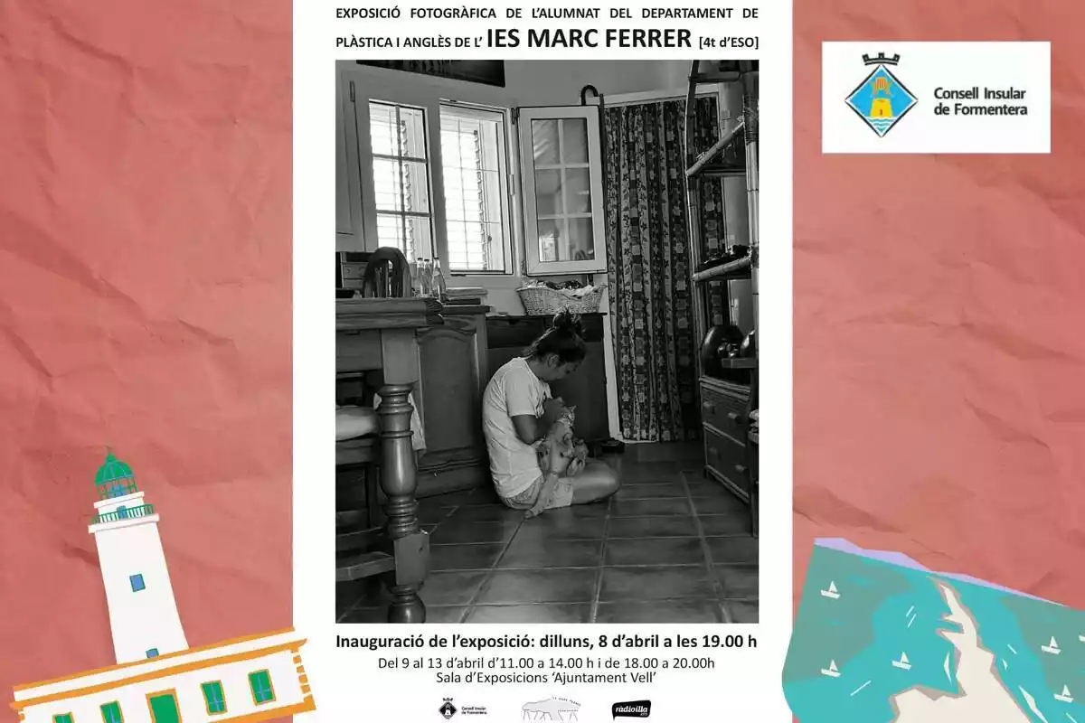 Collage de la exposición de fotografías en Formentera