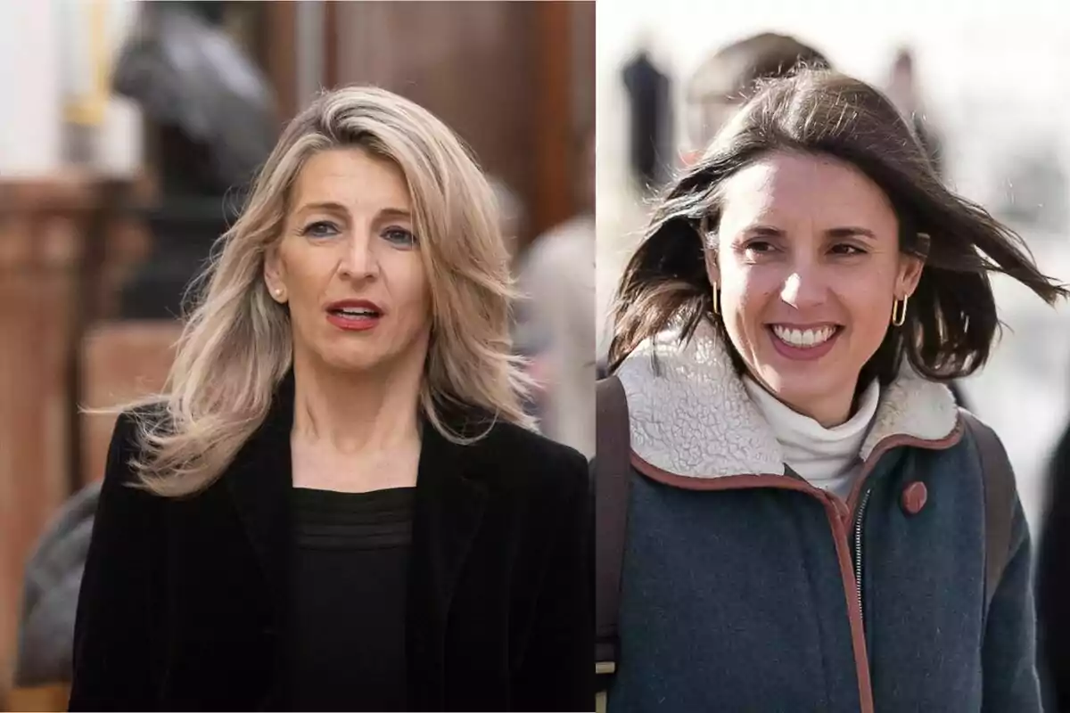 Dos mujeres caminando al aire libre, una con cabello rubio y otra con cabello castaño, ambas vistiendo abrigos.