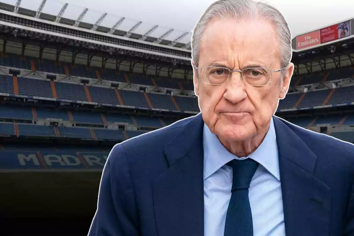 Imagen de Florentino Pérez en el Santiago Bernabéu