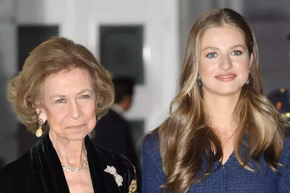 Photo of Doña Sofía and Princess Leonor together during the Princess of Asturias Awards Photo of Doña Sofía and Princess Leonor together during the Princess of Asturias Awards