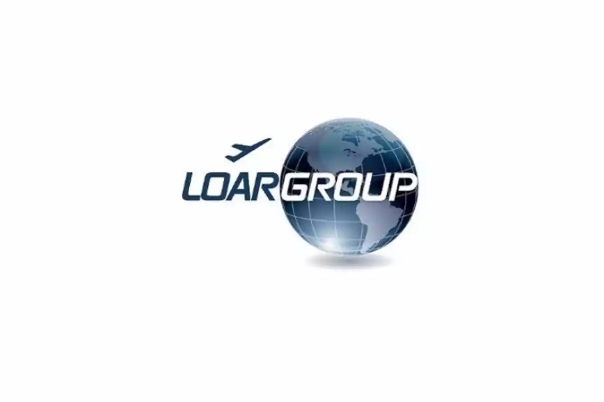 Loar Group logo with a stylized airplane and a globe.