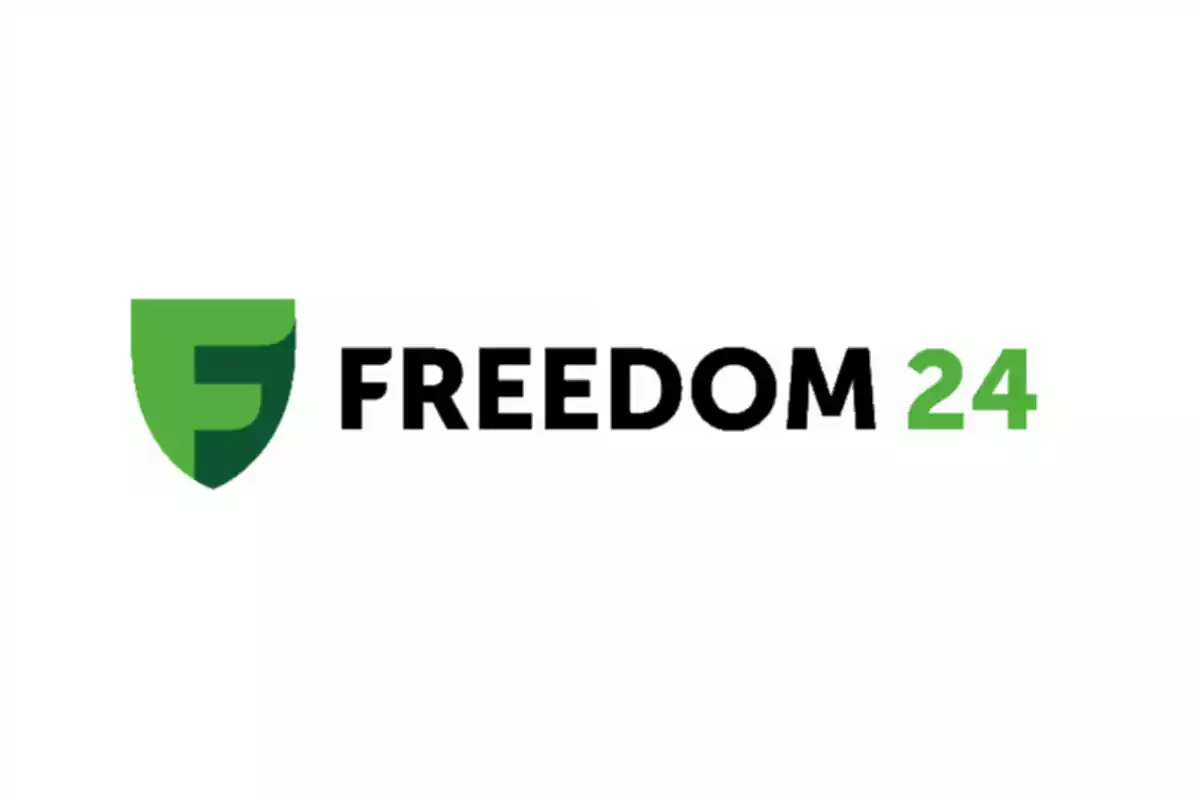 Freedom 24 logo with a green shield and black and green text.