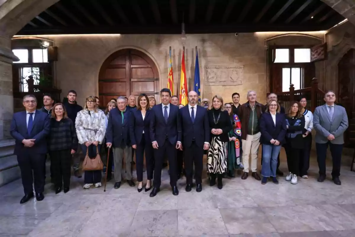 Mazón en la reunión con el presidente del Senado, Pedro Rollán