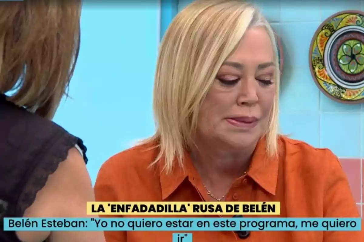 Belén Esteban hace llorar a María Patiño al soltarle una gran bomba en  pleno directo