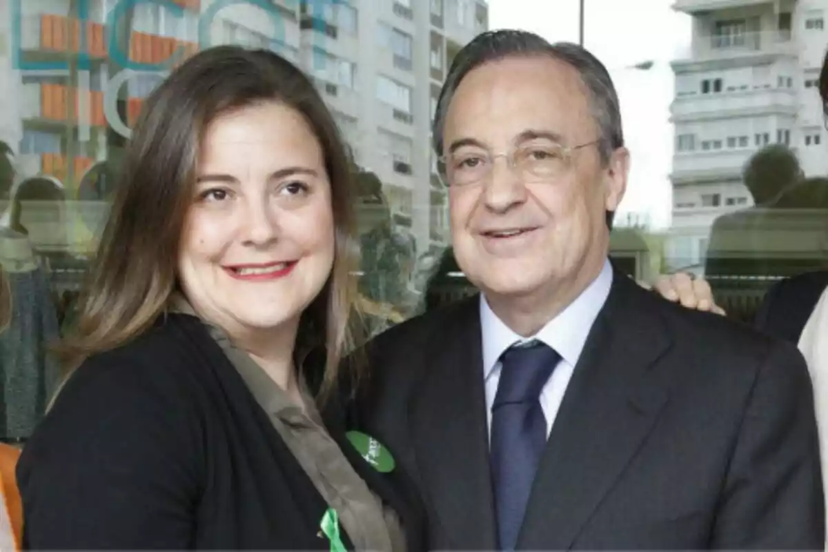 Imagen de Florentino Pérez junto a su hija, María Ángeles Pérez Sandoval