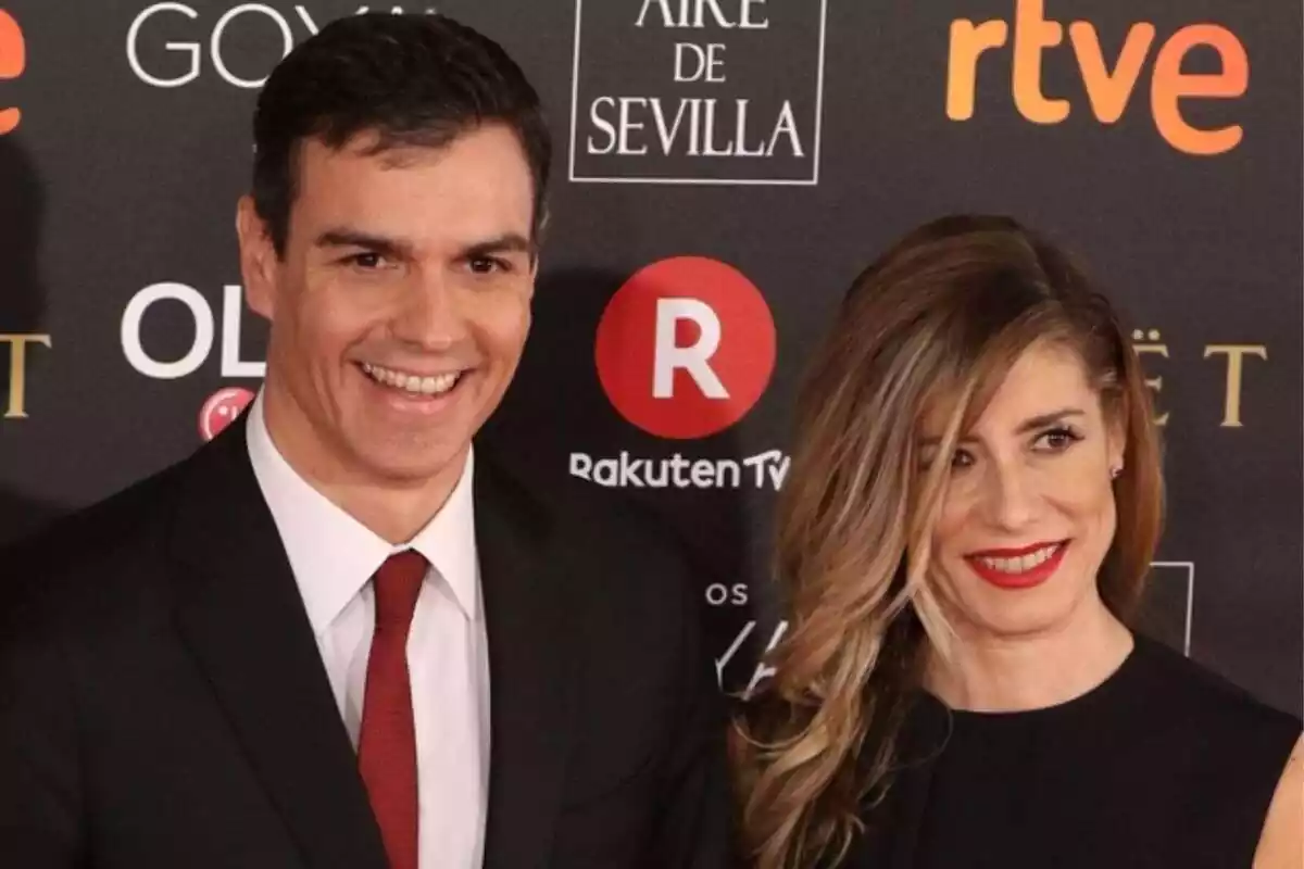 Imagen de Pedro Sánchez con su mujer, Begoña Gómez
