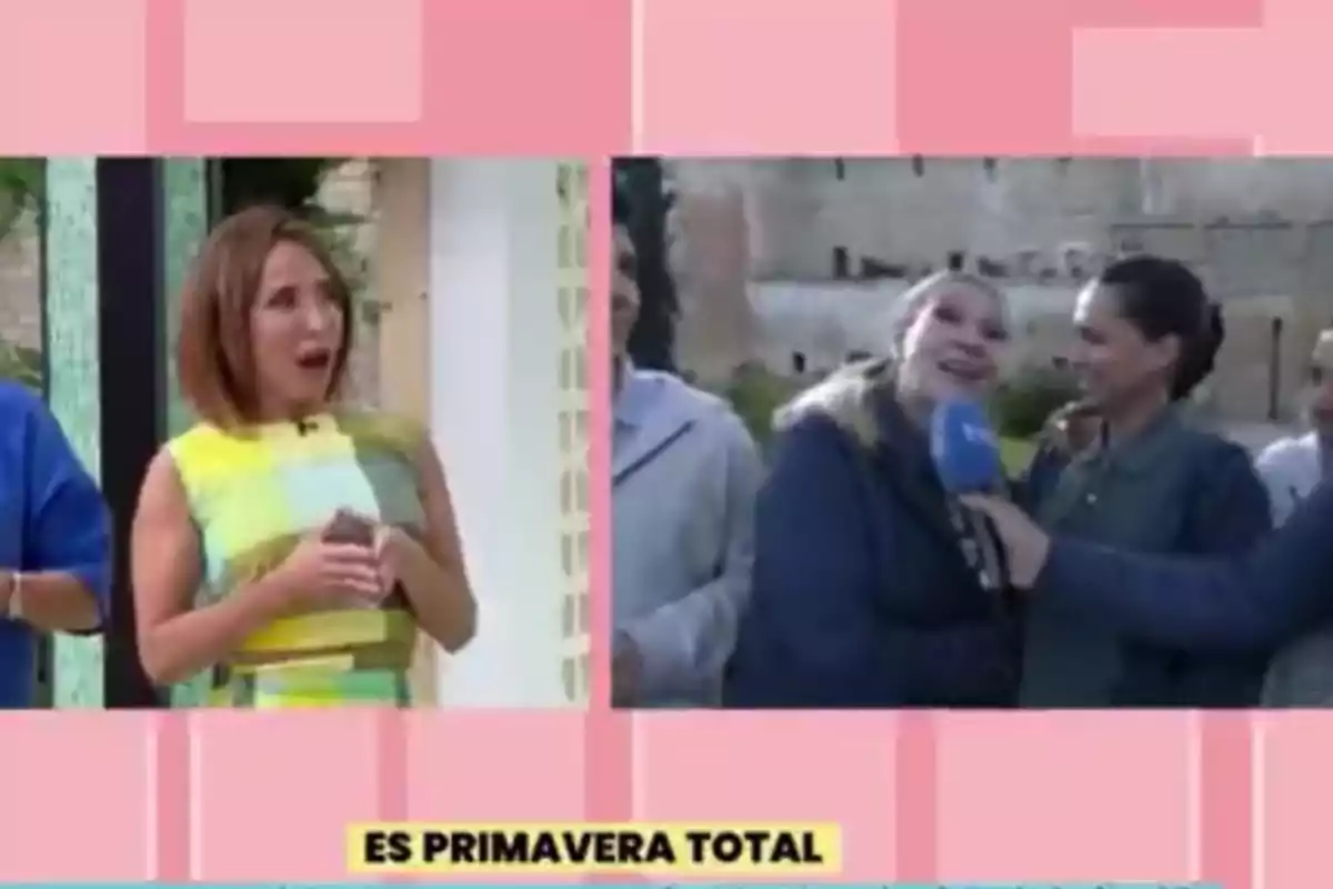 Personas participando en un programa de televisión con el texto Personas participando en un programa de televisión con el texto