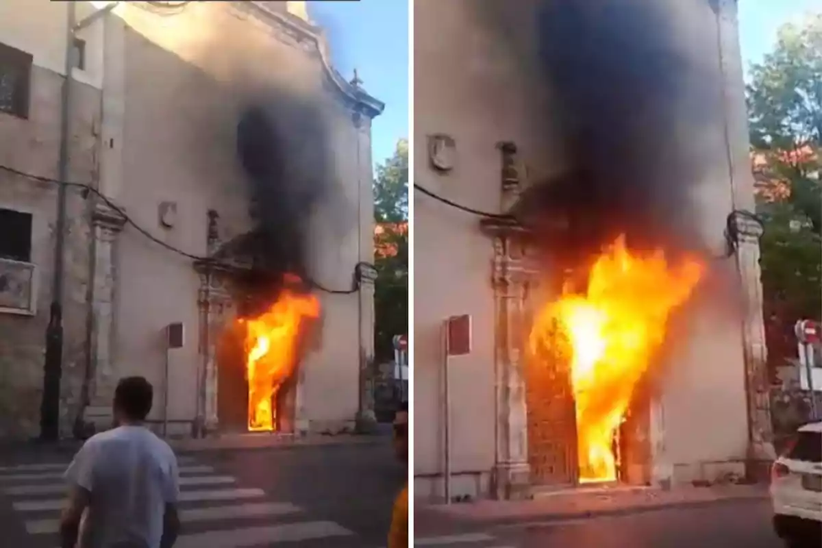 Incendio en un convento en Cuenca