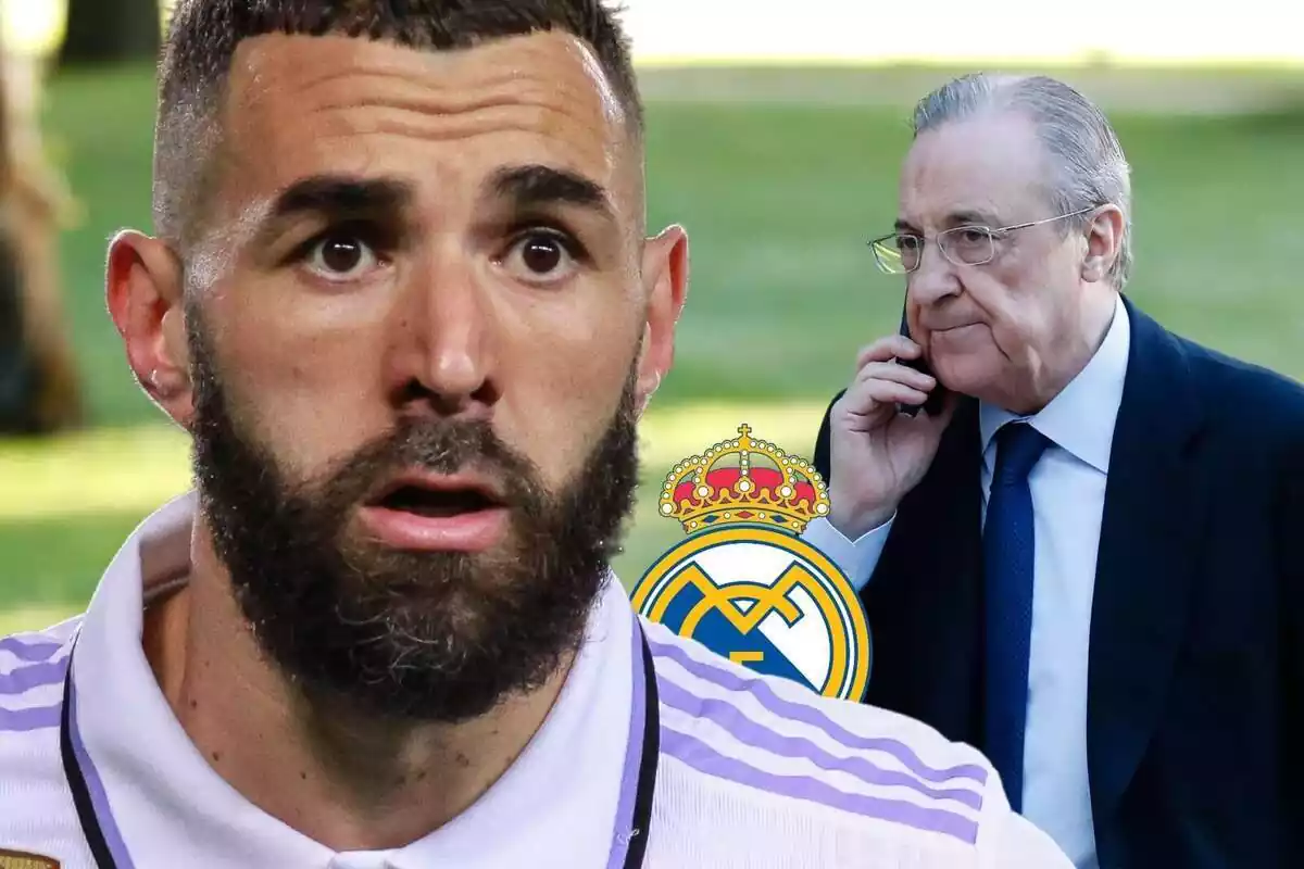 Florentino Pérez habla por teléfono para sorpresa de Karim Benzema