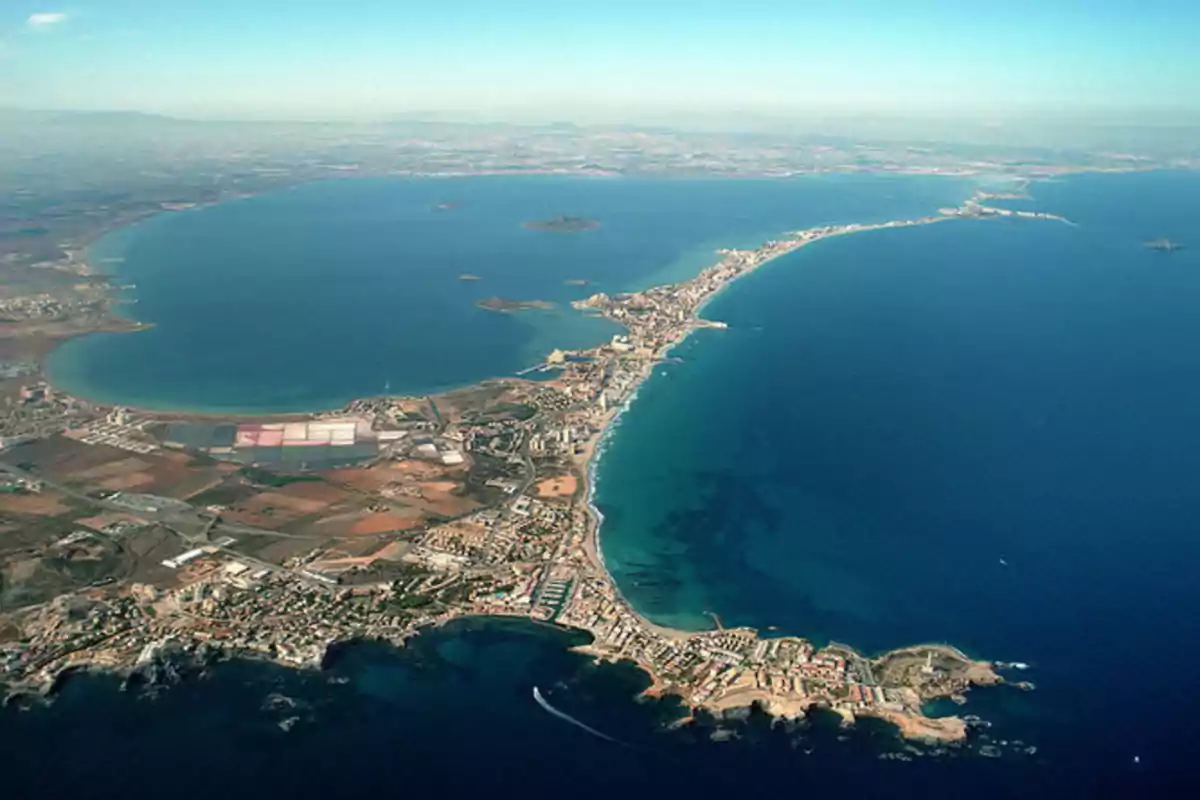 Vista aérea del Mar Menor